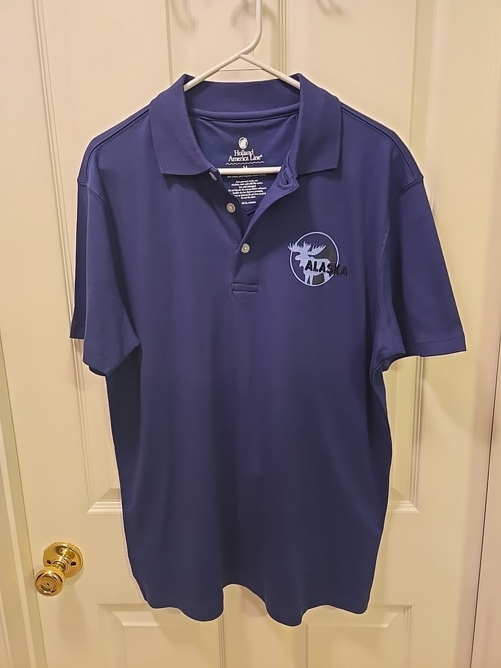 NWOT Holland America Line Men's Navy Alaska Polo Shirt Medium